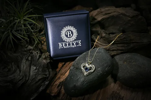 Vista 2 de BB Gold Birthstone Necklace for Women Birthstone Jewelry for Mom Necklace with Heart Pendant - 14K Gold Plated Sterling Silver Heart Necklace Gift