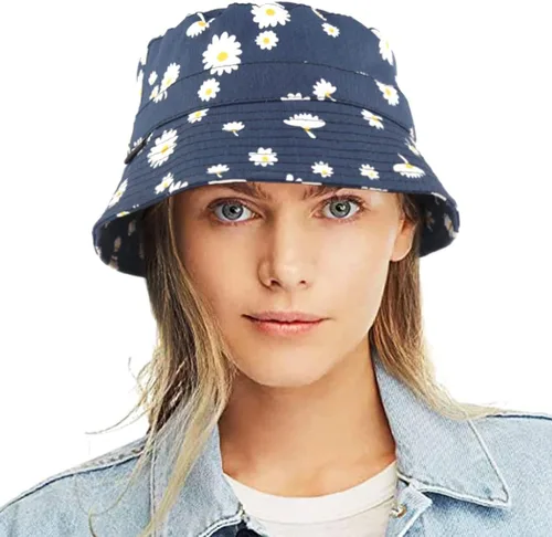 Vista 13 de Sombrero de pescador de algodón lavado de lona para mujer, estilo pescador, verano, playa, sol