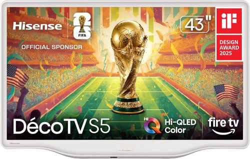Vista 26 de Hisense Serie S5 DécoTV QLED FHD Smart Fire TV de 32 pulgadas (32S5QF, modelo 2025) - Ajuste versátil, color Hi-QLED, diseño inspirado en el arte