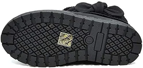 Vista 8 de DREAM PAIRS - Botas de nieve para niña, con forro de piel sintética, a media pierna, para invierno