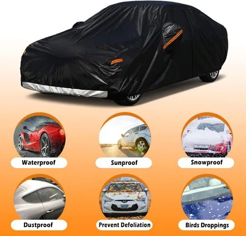 Vista 4 de GUNHYI - Funda para automóvil SUV de 7 capas, ajuste personalizado para BMW X1 (2010-2025), impermeable para todo tipo de clima, resistente