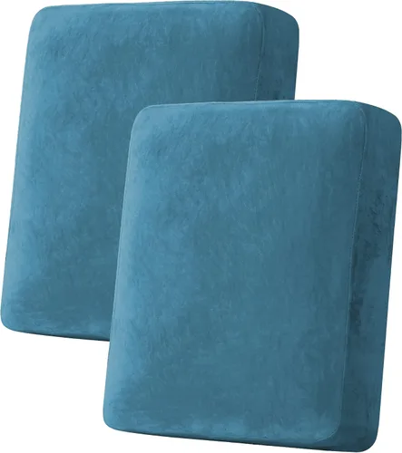Vista 220 de H.VERSAILTEX Funda de cojín elástica de terciopelo para sofá, funda de cojín de felpa para cojines de silla, protector de muebles, cojín de asiento