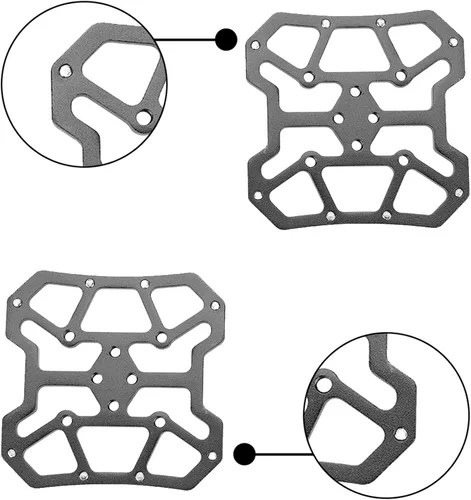 Vista 3 de 1 par adaptador de pedal de bicicleta, aleación de aluminio bicicleta Clipless Clip-in plataforma Pedal Adaptadores