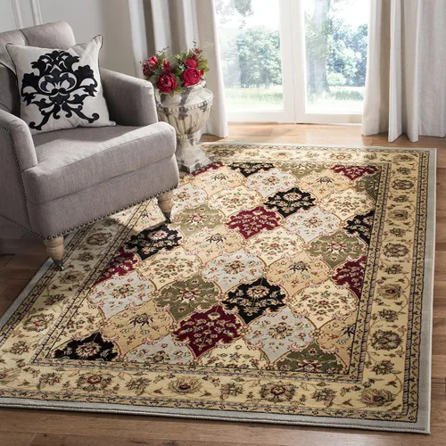 Vista 6 de SAFAVIEH Lyndhurst Collection - Alfombra de pasillo, 2 pies 3 pulgadas x 6 pies, multicolor y rojo, diseño oriental tradicional, no desprende pelusa