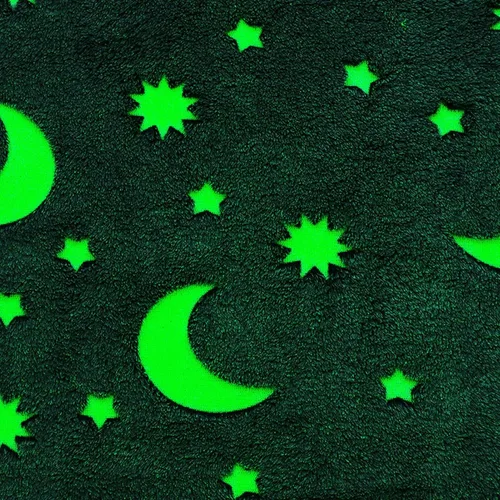 Vista 7 de TOPINCN Manta de poliéster brillante para temporada, manta luminosa de doble cara, sofá de verano para niños, manta fluorescente con poliéster