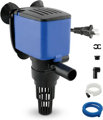 Vista 10 de Aqua Dream Bomba de acuario y filtro de tanque de peces, bomba de agua sumergible 3 en 1, oxigenación de circulación silenciosa, 15 W, 800 L/H