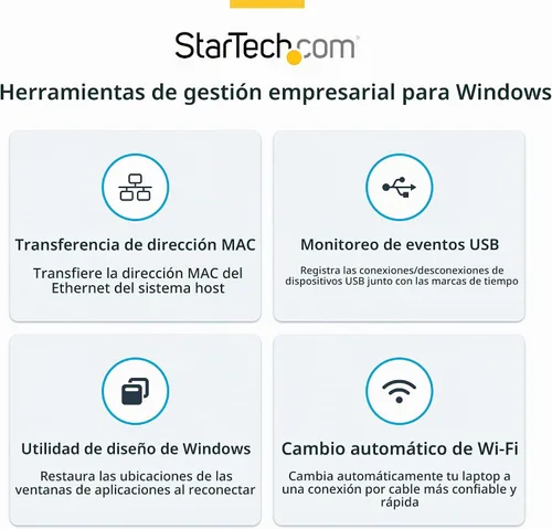 Vista 9 de StarTech Base USB 4 sin controlador, doble 4K 144Hz para Mac y Windows, 100