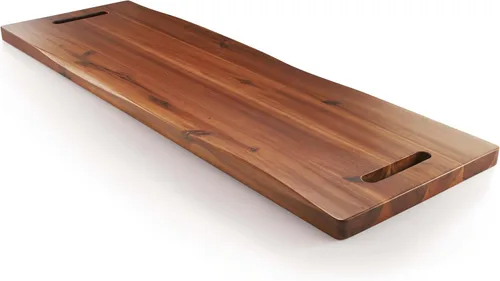 Vista 9 de TIDITA Tabla de Charcutería Grande de Madera de Acacia de 24" con Asas - Tablas de Madera Extra Largas para Servir Quesos - Plato Rectangular
