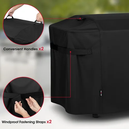 Vista 5 de Unicook Cubierta de parrilla compatible con la parrilla de gas Weber de 28 pulgadas, cubierta de parrilla de 55 pulgadas en comparación con Weber