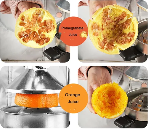 Vista 6 de Exprimidor manual profesional de limón, exprimidor manual comercial de prensa de frutas, sin pelar, sin necesidad de añadir agua, fácil operación
