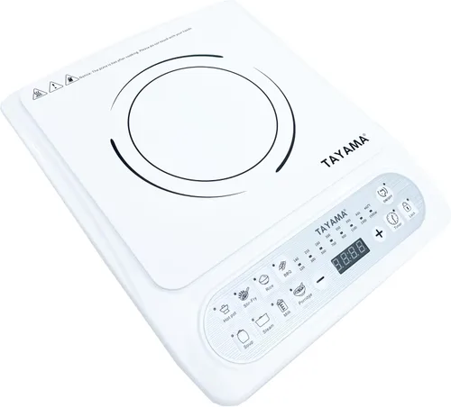 Vista 5 de TAYAMA Placa de inducción blanca de 1500 vatios con 8 ajustes