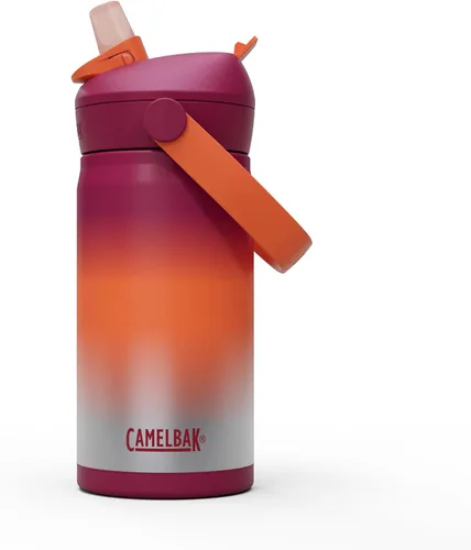 Vista 17 de CamelBak Thrive Flip Straw Kids Bite Valve Stainless Steel Water Bottle Biking Dogs, 12oz Perros en bicicleta