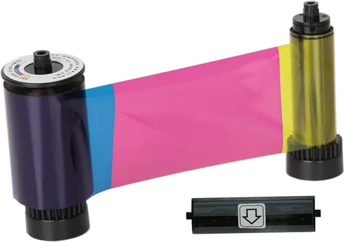 Vista 5 de Kit de consumibles IDP GENUINE SMART-21 YMCKO con 1 cinta de tinta de color de 100 impresiones, 100 tarjetas de PVC Primus y rodillo de limpieza
