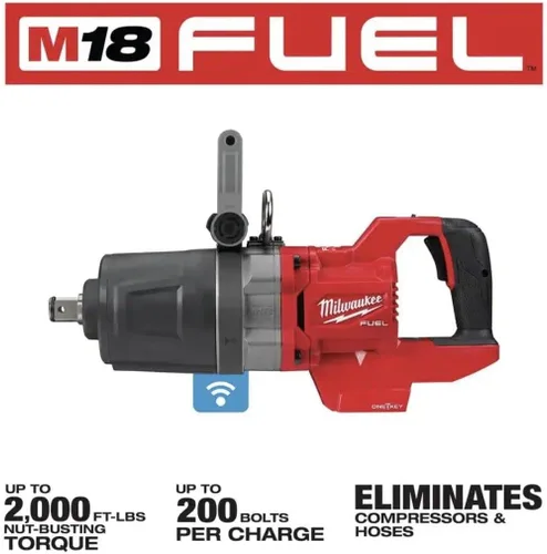 Vista 3 de Milwaukee Llave de impacto M18 FUEL de 1 pulgada con mango en D de alto par con una llave (herramienta desnuda) + accesorio
