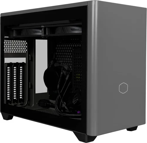 Vista 2 de Cooler Master NR200P MAX SFF - Funda Mini-ITX de factor de forma pequeño y GIGABYTE B550I AORUS PRO AX, AM4 AMD/B550/Mini-Itx/Dual M.2/SATA