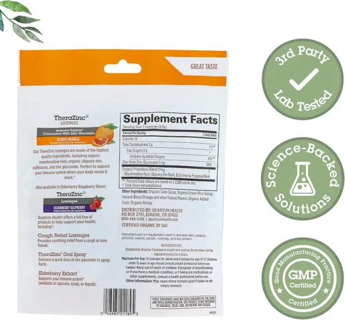Vista 2 de Thera Zinc orgánico Therazinc Lozenges, QUA21189, N/A, 1