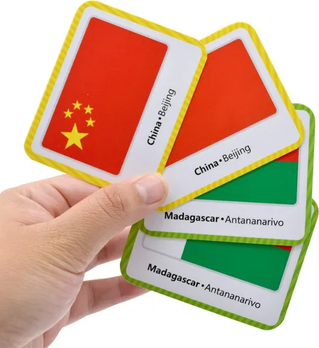 Vista 3 de Menique, Juego de Memoria de Banderas del Mundo en español, para niños y adultos. Banderas del Mundo, Juego de Memoria en español, para niños