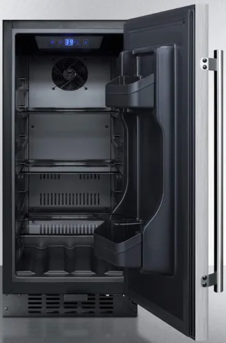 Vista 2 de Summit FF1532BSS - Refrigerador de 15", bajo encimera, capacidad de 2.9 pies cúbicos, empotrado, acero inoxidable