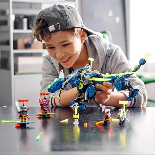 Vista 2 de LEGO NINJAGO Jay’s Cyber Dragon 71711 - Kit de construcción de juguete de acción de ninja (518 piezas)