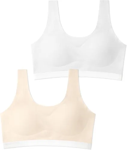 Vista 8 de SALIA GIRL Sujetadores de entrenamiento, sujetadores de inicio de diseño especial para niñas en desarrollo, sin costuras, ligeros y sin