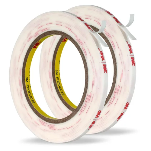 Vista 27 de Cinta adhesiva de doble cara resistente de 1/4 pulgada x 4.7 metros, cinta adhesiva de montaje de espuma impermeable 5925 para automotriz, tira