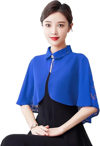 Vista 2 de Chales y envolturas de encaje para vestido de noche, bodas, capas transparentes para cubrir capelets para mujer