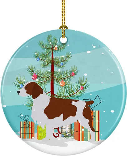 Vista 38 de Caroline's Treasures Cavalier King Charles Spaniel - Adorno de cerámica para árbol de Navidad, decoración colgante para el hogar, Navidad, fiestas