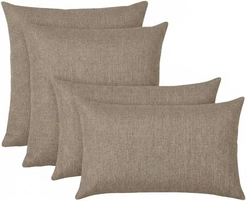 Vista 40 de RSH DECOR: Sunbrella Juego de 4 almohadas lumbares y cuadradas 20 x 12 pulgadas y 17 x 17 pulgadas Tela resistente al agua y a la decoloración