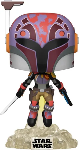 Vista 2 de Funko Star Wars: Sabine Wren con sable oscuro, serie Power of The Galaxy, exclusivo de Amazon, multicolor, 64929