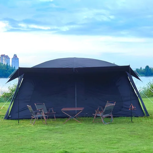 Vista 3 de KTT Extra Large Tent 12-14 Person,Family Cabin Tents,2 Rooms,Straight Wall,2 Doors 4 Windows with Mesh,Waterproof,Double Layer,Big Tent for