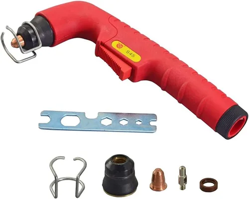 Vista 10 de RIVERWELD S45 Cortador de plasma Antorcha Cabeza Cuerpo Accesorios Consumibles CV0010 Stand Off Guide 2pk