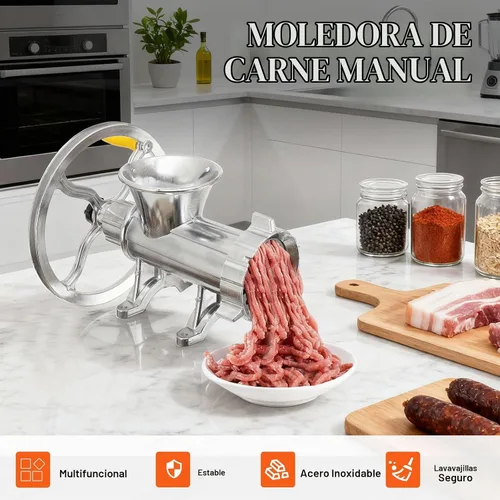Vista 2 de Picadora manual de carne y verduras, picadora de carne separada