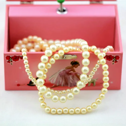 Vista 7 de Septwonder Musical Jewelry Box for Girls with Spinning Ballerina and Mirror Kids Jewelry Box Plays Music Swan Lake