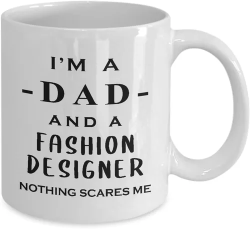 Vista 2 de Gifts for Fashion Designer Dad Men Husband Coffee Mug Tea Cup - Textile Artist Designing Clothing Stylist Industry Funny Cute Gag Appreciation Idea