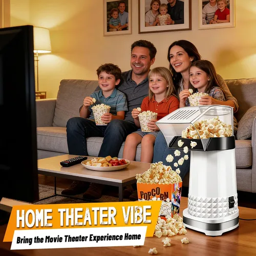 Vista 7 de 1200W Hot Air Popcorn Popper ETL Certified – Oil-Free Healthy Popcorn Maker Machine with 4.5 Quart Large Capacity, 2-Minute Fast Electric Popcorn
