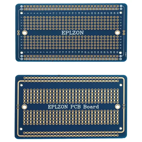 Vista 2 de 10 piezas de placa de circuito impreso soldable chapada en oro para proyectos electrónicos de bricolaje aplicable a proyectos de soldadura Azul