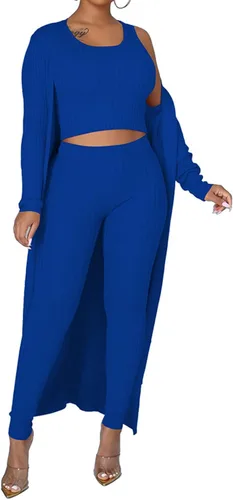 Vista 2 de Fastkoala Conjunto deportivo de 3 piezas para mujer, sin mangas, kimono, cárdigan, salida de baño, pantalones cortos, mallas y pantalones deportivos
