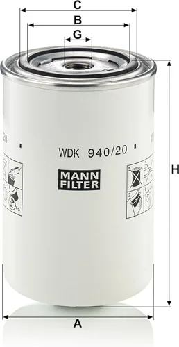 Vista 3 de MANN-FILTER WDK 940/20 Filtro de aceite - Vehículos comerciales