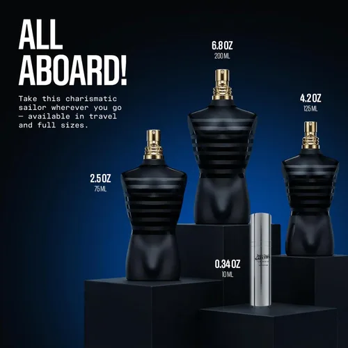 Vista 7 de Jean Paul Gaultier Le Male Le Parfum EDP Intense Spray Hombres Amber Woody Eau de Parfum Intense for Men Fragrance - Cardamom, Lavender & Iris