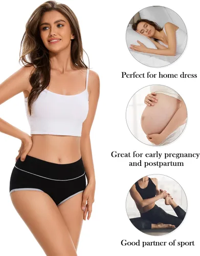 Vista 4 de Migbean Paquete de bragas de algodón para mujer, paquete de ropa interior de algodón para mujer, talla grande, ropa interior de algodón 25