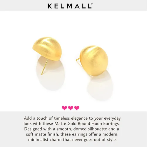 Vista 62 de KELMALL Aretes tipo argolla de oro de 14 quilates para mujer, hipoalergénicos, gruesos, redondos, no se deslustra, para orejas sensibles