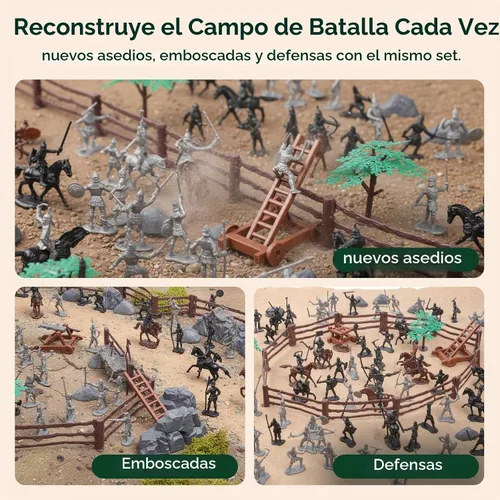 Vista 4 de Amor Present Juguetes de caballeros medievales, figuras de acción de caballero para niños