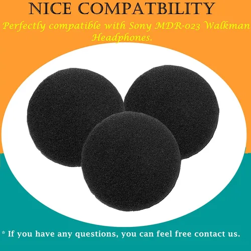 Vista 2 de 10 almohadillas de espuma para los oídos, almohadillas de esponja de repuesto compatibles con auriculares Sony MDR-023 Walkman