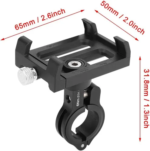 Vista 3 de VGEBY Soporte de teléfono para bicicleta, soporte para manillar de teléfono con rotación de 360 grados
