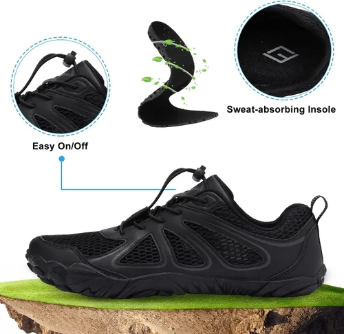 Vista 3 de Lefflow Zapatos de agua de senderismo para mujer, minimalistas, para playa, piscina, caminar, zapatos deportivos Caja de punta ancha