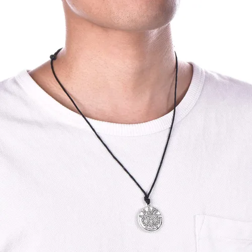 Vista 4 de STARCHENIE Nordic Viking Necklace Battle AxeTriple MoonOwl GoddessTetragrammaton Pentagram Pendant Talisman Amulet Jewelry
