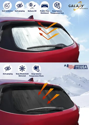 Vista 2 de Parasol para ventana trasera de ventana trasera de ajuste personalizado para Nissan 370Z Coupe 2009 2010 2011 2012 2013 2014 2015 2016 2017 2018