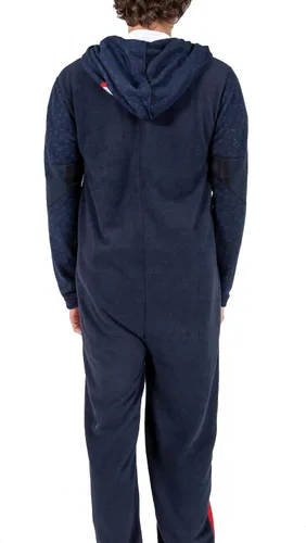 Vista 6 de Spider-Man Miles Morales - Traje de unión con capucha para hombre con dobladillo de pierna, Negro