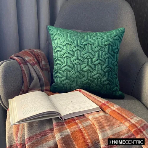 Vista 5 de The HomeCentric Funda de almohada con cremallera, fundas decorativas de color verde esmeralda de 12 x 12 pulgadas, fundas de almohada acolchadas