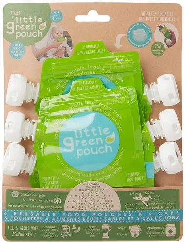 Vista 4 de Little Green Pouch Bolsa reutilizable para alimentos - 3.4 oz - 6